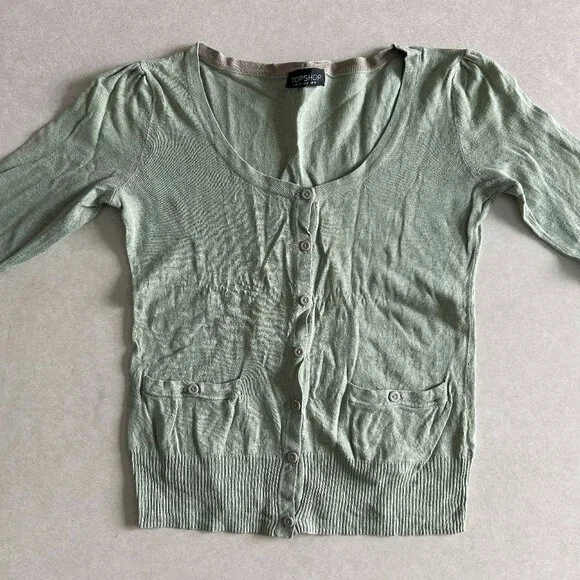 Topshop Knitted Scoop Neck Cardigan ALT ASO Hermione Granger - Picture 2 of 8